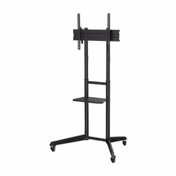 AISENS ECO Floor Stand with Wheel, DVD Tray for Monitor/TV 50Kg from 37-70, Black, 50 kg, 94 cm (37"), 177.8 cm (70"), 100 x  ...