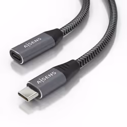 AISENS A107-0760, 0.5 m, USB C, USB C, USB 3.2 Gen 2x2, 20 Gbit/s, Grey