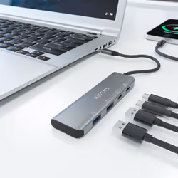 AISENS A109-0763 interface hub USB 3.2 Gen 1 (3.1 Gen 1) Type-C 5000 Mbit/s Grey - Additional view 5