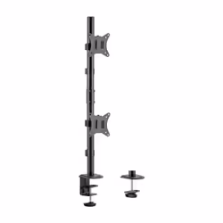 AISENS ECO Rotating and Tilting Table Stand for 2 Monitors/TVs 9Kg from 17-32, Black, Clamp/Bolt-through, 9 kg, 43.2 cm (17") ...