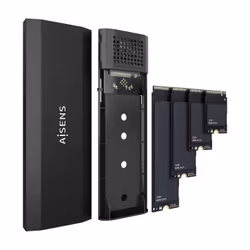 AISENS External M.2 (NGFF) Box ASM2-028B NVME TO USB3.2 Gen2, Black