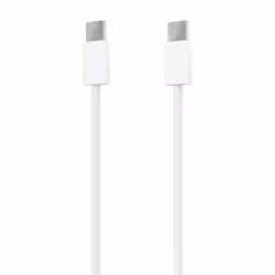 AISENS USB 2.0 3A 60W Apple Cable, Type USB-C/M-USB-C/M, White, 2.0m, 2 m, USB C, USB C, USB 2.0, 0.48 Gbit/s, White