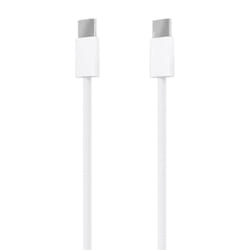 AISENS USB 2.0 3A 60W Apple Cable, Type USB-C/M-USB-C/M, White, 2.0m