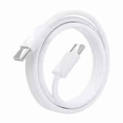 AISENS USB 2.0 3A 60W Apple Cable, Type USB-C/M-USB-C/M, White, 2.0m