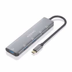AISENS A109-0857 interface hub USB 3.2 Gen 1 (3.1 Gen 1) Type-C 5 Mbit/s Grey