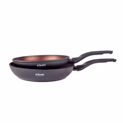 Cloen Forged Aluminum Pan Set with Non-Stick Coating and Soft Touch Handle | Triple Layer Non-Stick | Measurements 24-28 cm | ...