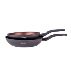 Cloen Forged Aluminum Pan Set with Non-Stick Coating and Soft Touch Handle | Triple Layer Non-Stick | Measurements 24-28 cm | Ideal Tortillas. Carla Pan Set