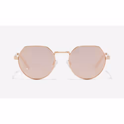 Hawkers Aura rose Gold, Adult, Unisex, Round, Round, Full rim, Gold