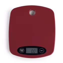JATA HBAL1203, Electronic kitchen scale, 5 kg, 1 g, Bordeaux, Countertop, Rectangle
