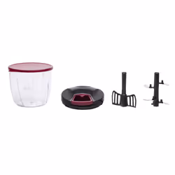 JATA HMAQ4506 manual food chopper Black, Red, Transparent