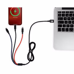 SUBBLIM SUB-CAB-3IN101 USB cable USB 3.2 Gen 1 (3.1 Gen 1) 1 m USB A USB C/Micro-USB B/Lightning Black, Blue, Red