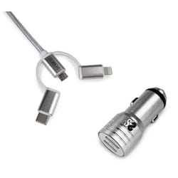 SUBBLIM SUB-CHG-4CC001 mobile device charger Universal Silver Cigar lighter Fast charging Auto