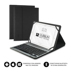 SUBBLIM SUB-KT2-BT0001 mobile device keyboard QWERTY Spanish Bluetooth Black