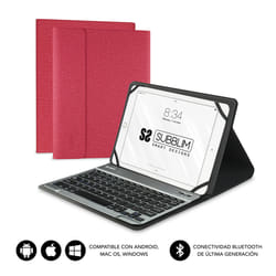 SUBBLIM SUB-KT2-BT0003 mobile device keyboard QWERTY Spanish Bluetooth Red