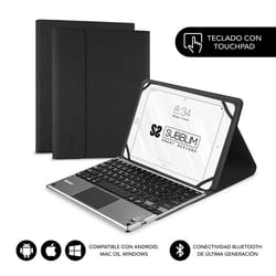 SUBBLIM SUB-KT2-BTP001 mobile device keyboard QWERTY Spanish Bluetooth Black, Grey