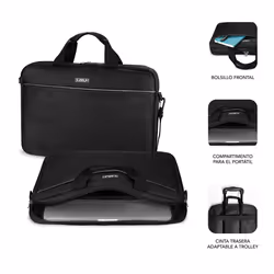 SUBBLIM SUB-LB-2SP0050 laptop case 39.6 cm (15.6") Toploader bag Black