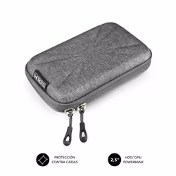 SUBBLIM SUB-HDD-HBC002, Pouch case, ABS synthetics, Polyurethane, Black, 2.5", Any brand, Compatible con el 99% de los HDD de ...