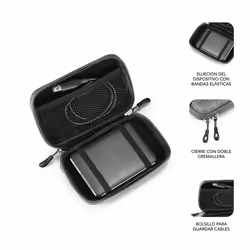 SUBBLIM SUB-HDD-HBC002 storage drive case Pouch case ABS synthetics, Polyurethane Black