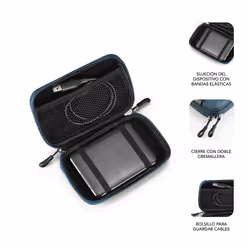 SUBBLIM SUB-HDD-HBC003 storage drive case Pouch case ABS synthetics, Polyurethane Black