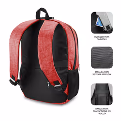 SUBBLIM SUB-BP-1UL0002 backpack Red Oxford