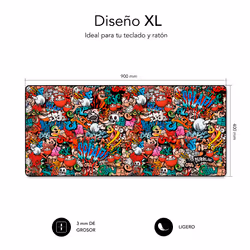 SUBBLIM SUB-MP-01PUW02 mouse pad Gaming mouse pad Multicolour