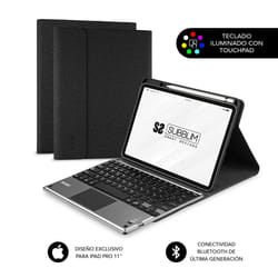 SUBBLIM FUNDA + TECLADO TABLET IPAD PRO BLUETOOTH 11'' TOUCHPAD BLACK QWERTY Spanish Bluetooth/Micro-USB Black, Grey