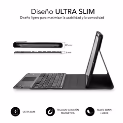SUBBLIM FUNDA + TECLADO TABLET IPAD PRO BLUETOOTH 11'' TOUCHPAD BLACK QWERTY Spanish Bluetooth/Micro-USB Black, Grey