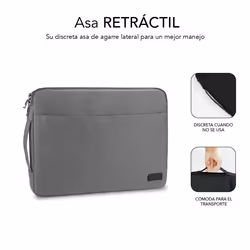 SUBBLIM SUB-LS-0PS0002 laptop case 35.6 cm (14") Sleeve case Grey