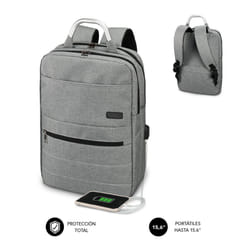 SUBBLIM MOCHILA ELITE AIR PADDING 15.6'' GREY backpack Casual backpack Polyester
