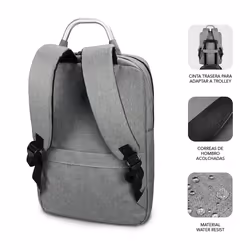 SUBBLIM MOCHILA ELITE AIR PADDING 15.6'' GREY backpack Casual backpack Polyester