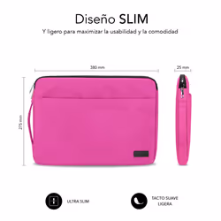 SUBBLIM SUB-LS-0PS0003 laptop case 35.6 cm (14") Sleeve case Pink - Additional view 4
