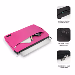 SUBBLIM SUB-LS-0PS0104 laptop case 39.6 cm (15.6") Sleeve case Pink