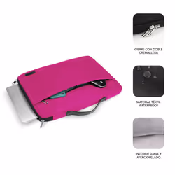 SUBBLIM SUB-LS-0TS0002 laptop case 35.6 cm (14") Sleeve case Pink