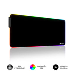 SUBBLIM SUBMP-02RGB01 mouse pad Gaming mouse pad Black