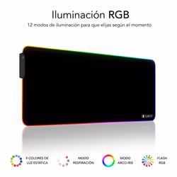 SUBBLIM SUBMP-02RGB01 mouse pad Gaming mouse pad Black