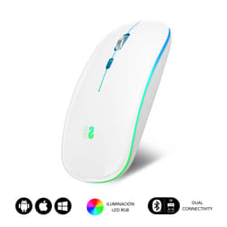 SUBBLIM SUBMO-LDFLAT2 mouse Office Ambidextrous RF Wireless + Bluetooth + USB Type-A Optical 1600 DPI