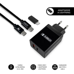 SUBBLIM SUBCHG-3WPD11 mobile device charger Universal Black, Grey AC Fast charging Indoor