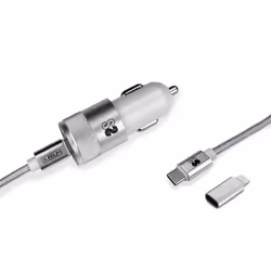 SUBBLIM SUBCHG-5CPD10 mobile device charger Smartphone Silver Cigar lighter, USB Fast charging Auto