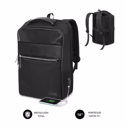 SUBBLIM MOCHILA BUSINESS V2 AP 16'' NEGRO, Backpack, 40.6 cm (16"), 654 g
