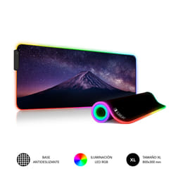 SUBBLIM SUBMP-02RGB11 mouse pad Gaming mouse pad Black, Multicolour
