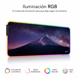 SUBBLIM SUBMP-02RGB11 mouse pad Gaming mouse pad Black, Multicolour