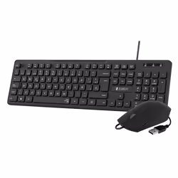 SUBBLIM SUBKBC-CSSK01, Wired, USB, Membrane, QWERTY, Black, Mouse included