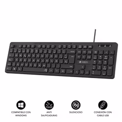 SUBBLIM SUBKBC-0SSK50 keyboard Universal USB QWERTY Spanish Black