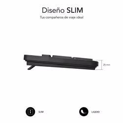 SUBBLIM SUBKBC-0SSK50 keyboard Universal USB QWERTY Spanish Black