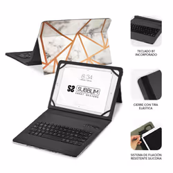 SUBBLIM SUBKT5-BTTW10 mobile device keyboard QWERTY Spanish Bluetooth Multicolour