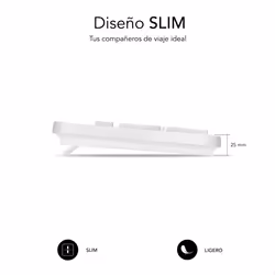 SUBBLIM SUBKBC-0SSK51 keyboard Universal USB QWERTY Spanish Black, White