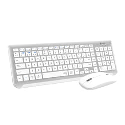 SUBBLIM SUBKBC-DCEP10 keyboard Mouse included Universal RF Wireless + Bluetooth QWERTY Spanish Silver, White