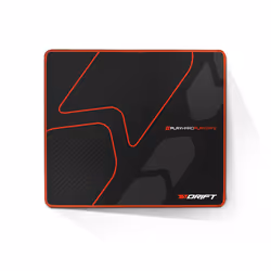 DRIFT V2, Black, Red, Monochromatic, Rubber, Wrist rest, Non-slip base, Gaming mouse pad