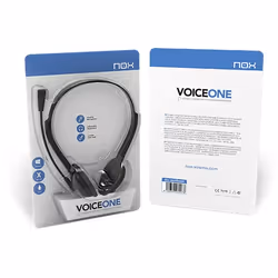 NOX Voice One Headset Wired Head-band Calls/Music Black