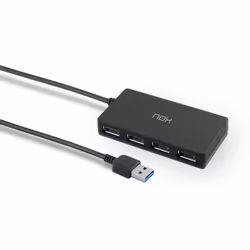 NOX Lite Hub One, USB 3.2 Gen 1 (3.1 Gen 1) Type-A, USB 3.2 Gen 1 (3.1 Gen 1) Type-A, 10 Mbit/s, Black, 0.145 m, Windows 10, ...